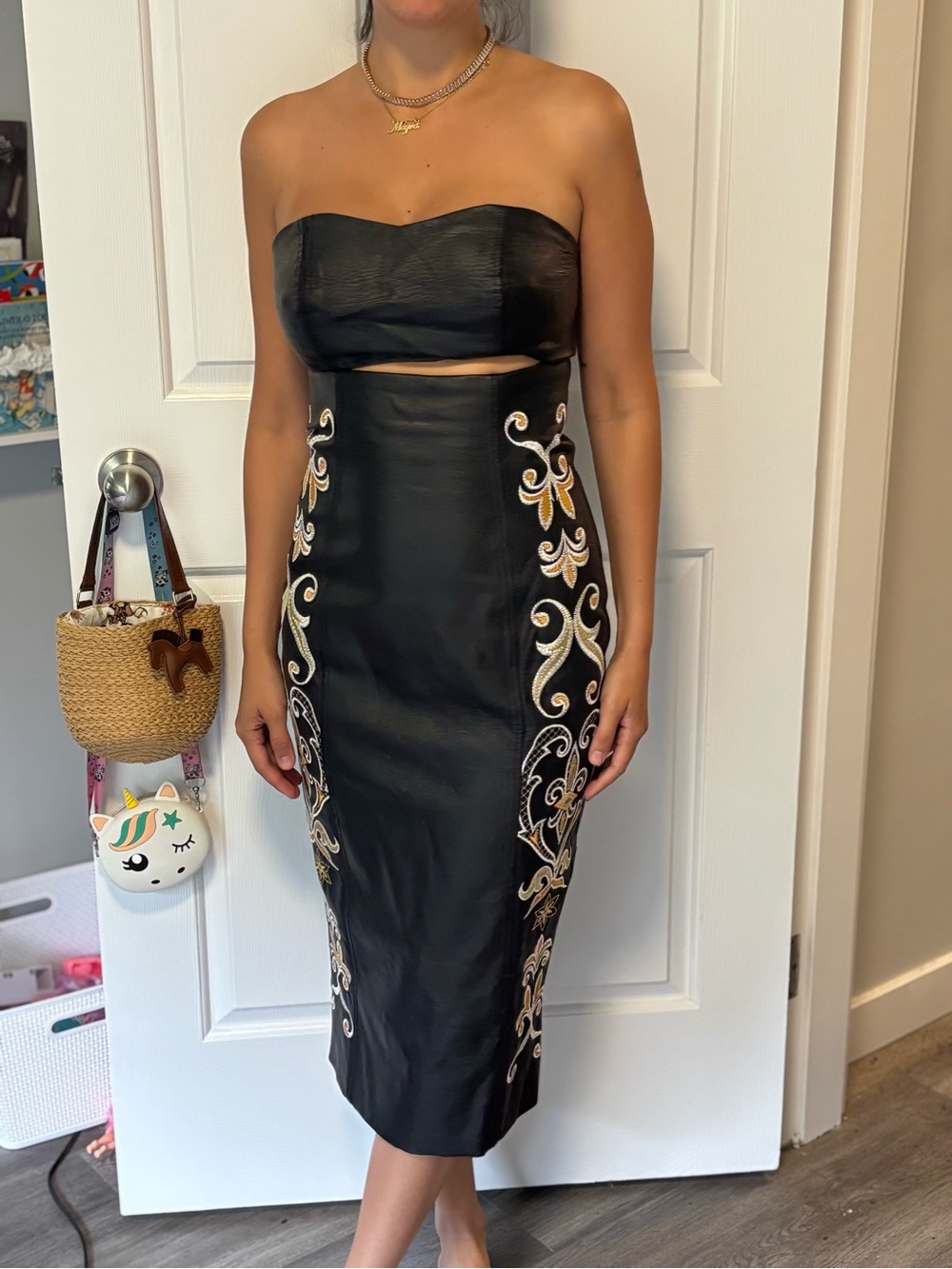Leather dress